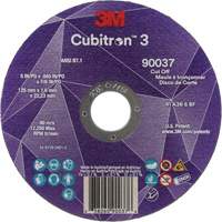 Meule &agrave; tronçonner Cubitron 3, 5" x 0,045", Arbre de 7/8", Type 1, C&eacute;ramique, 12250 Tr/min Seaboard Timber Mart