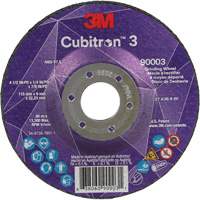 Cubitron 3 Depressed Centre Grinding Wheel, 4-1/2" x 1/4", 7/8" Arbor, Ceramic, Type T27 Seaboard Timber Mart