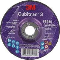Cubitron 3 Depressed Centre Grinding Wheel, 4" x 1/4", 5/8" Arbor, Ceramic, Type T27 Seaboard Timber Mart