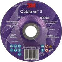 Cubitron™ 3 Cut-Off Wheel, 5" x 0.045", 7/8" Arbor, Type T27, Ceramic, 12250 RPM NY551 | Seaboard Timber Mart