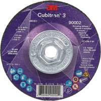 Cubitron 3 Depressed Centre Grinding Wheel, 4-1/2" x 1/4", 5/8"-11 Arbor, Ceramic, Type T27 Seaboard Timber Mart
