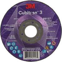 Cubitron 3 Cut and Grind Wheel, 4-1/2" x 1/8", 7/8" Arbor, Type 27, 36 Grit, Ceramic Seaboard Timber Mart