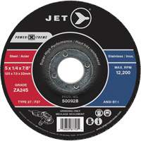Power-Xtreme ZA24S Grinding Wheel, 4-1/2" x 1/4", 7/8" Arbor, Type 27 Seaboard Timber Mart