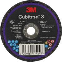 Cubitron 3 Cut-Off Wheel, 3" x 0.063", 3/8" Arbor, Ceramic Seaboard Timber Mart