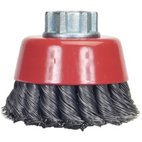 Knotted Wire Cup Brush, 4" Dia. x 5/8"-11 Arbor Seaboard Timber Mart
