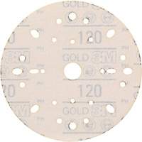 Disque abrasif dor&eacute; Hookit, dia 6", Grain 120, Oxyde d'aluminium, Poids C Seaboard Timber Mart