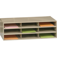 Organisateurs de donn&eacute;es, Stationnaire, 9 fentes, Acier, 33-3/4" la x 11-5/8" p x 10-3/4" h Seaboard Timber Mart
