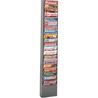 Pr&eacute;sentoirs, Stationnaire, 20 fentes, Acier, 13-1/8" la x 4-1/8" p x 58-1/2" h Seaboard Timber Mart