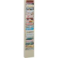 Porte-documents, Mural, 20 fentes, Acier, 9-3/4" la x 4-1/8" p x 58" h Seaboard Timber Mart