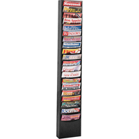 Pr&eacute;sentoirs, Stationnaire, 20 fentes, Acier, 13-1/8" la x 4-1/8" p x 58 1/2" h Seaboard Timber Mart