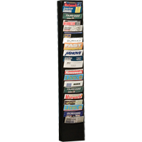 Pr&eacute;sentoirs, Stationnaire, 20 fentes, Acier, 9-3/4" la x 4-1/8" p x 58" h Seaboard Timber Mart