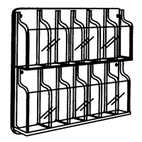 Literature Displays, Wall Mount, 9 Slots, Plastic, 30" W x 2" D x 36-7/8" H Seaboard Timber Mart