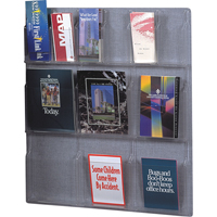 Literature Displays, Wall Mount, 6 Slots, Plastic, 30" W x 34-3/4" D x 34-3/4" H Seaboard Timber Mart