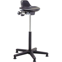 Tabourets Industriels Ergonomiques Shoptech, Position assise/debout, Ajustable, 21" - 31", Polyur&eacute;thane Si&egrave;ge, Noir Seaboard Timber Mart