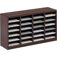 E-Z Stor&reg; Literature Organizer, Stationary, 24 Slots, Wood, 40" W x 11-3/4" D x 23" H Seaboard Timber Mart