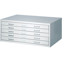 FacilTM Flat File Cabinets, 5 Drawers, 40" W x 26" D x 16-3/8" H Seaboard Timber Mart