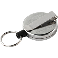 D&eacute;rouleurs autor&eacute;tractables originaux #485-HDK, Chrome, C&acirc;ble 48", Fixation Agrafe de ceinture Seaboard Timber Mart