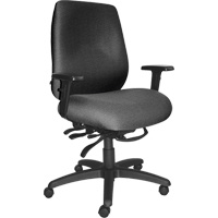 Chaises ergonomiques robustes Cierra , Tissu, Gris, Capacit&eacute; 400 lb Seaboard Timber Mart