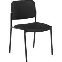 Armless Stacking Chairs, Fabric, 32" High, 300 lbs. Capacity, Black Seaboard Timber Mart
