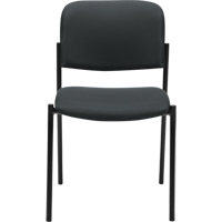 Armless Stacking Chairs, Fabric, 32" High, 300 lbs. Capacity, Charcoal Seaboard Timber Mart