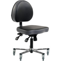 SF180 Multi-Tilt Ergonomic Chair, Mobile, Adjustable, Vinyl Seat, Black/Grey Seaboard Timber Mart