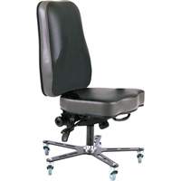 Synergo I Ergonomic Chair, Mobile, Vinyl Seat, Black Seaboard Timber Mart