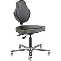 Vega Multi-Tilt Ergonomic Chair, Mobile, Adjustable, Vinyl Seat, Black/Grey Seaboard Timber Mart