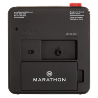 Desk Alarm Clock, Analog, Battery Operated, 3.5" W x 1.5" D x 3.75" H, Black Seaboard Timber Mart