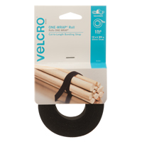 One-Wrap&reg; Fastener Tape, Hook & Loop, 12' x 3/4", Self-Grip, Black Seaboard Timber Mart