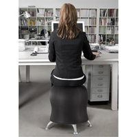 Zenergy Ball Chair, Vinyl, Black, 250 lbs. Capacity Seaboard Timber Mart