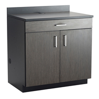 Armoire modulaire de base, M&eacute;lamine, 39" h x 36" la x 25" P, Nuit d'Asie/noir Seaboard Timber Mart