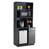 Armoire modulaire, M&eacute;lamine, 39" h x 36" la x 25" P, Nuit d'Asie/noir Seaboard Timber Mart