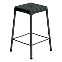 Counter Stool, Stationary, Fixed, 25", Steel Seat, Black Seaboard Timber Mart