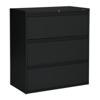 Lateral Filing Cabinet, Steel, 3 Drawers, 36" W x 19-1/4" D x 39-3/50" H, Black Seaboard Timber Mart