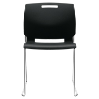 Chair, Plastic, 32-1/2" High, 300 lbs. Capacity, Black Seaboard Timber Mart