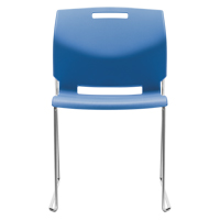 Chair, Plastic, 32-1/2" High, 300 lbs. Capacity, Blue Seaboard Timber Mart