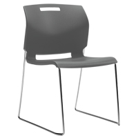 Chair, Plastic, 32-1/2" High, 300 lbs. Capacity, Grey Seaboard Timber Mart