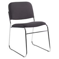 Armless Chair, Fabric, 30" High, 200 lbs. Capacity, Black Seaboard Timber Mart