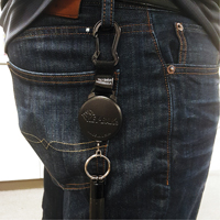 Mousqueton porte-cl&eacute;s r&eacute;tractable Securit, Polycarbonate, C&acirc;ble 28", Fixation Mousqueton Seaboard Timber Mart