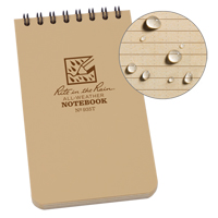 Pocket Top-Spiral Notebook, Soft Cover, Tan, 100 Pages, 3" W x 5" L Seaboard Timber Mart