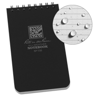 Pocket Top-Spiral Notebook, Soft Cover, Black, 100 Pages, 3" W x 5" L Seaboard Timber Mart