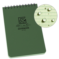 Pocket Top-Spiral Notebook, Soft Cover, Green, 100 Pages, 4" W x 6" L Seaboard Timber Mart
