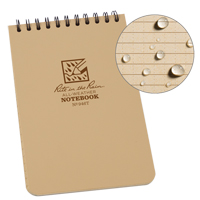 Pocket Top-Spiral Notebook, Soft Cover, Tan, 100 Pages, 4" W x 6" L Seaboard Timber Mart