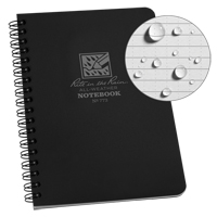 Side-Spiral Notebook, Soft Cover, Black, 64 Pages, 4-5/8" W x 7" L Seaboard Timber Mart