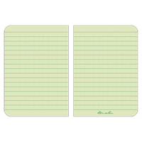Memo Book, Soft Cover, Green, 112 Pages, 3-1/2" W x 5" L Seaboard Timber Mart