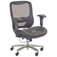Economical Big & Tall Chair, Mesh, Black, 450 lbs. Capacity Seaboard Timber Mart