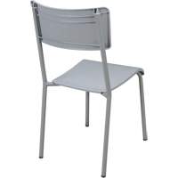 Chaises empilables Ventura, Polypropyl&egrave;ne, Hauteur 36", Capacit&eacute; 300 lb, Gris Seaboard Timber Mart