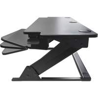 Goya Sit-Stand Workstation, Desktop Unit, 20" H x 42" W x 16" D, Black Seaboard Timber Mart