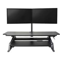 Goya Sit-Stand Workstation, Desktop Unit, 20" H x 42" W x 16" D, Black Seaboard Timber Mart