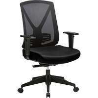 Activ Series Premium Synchro-Tilt Adjustable Chair, Fabric/Mesh, Black, 275 lbs. Capacity Seaboard Timber Mart